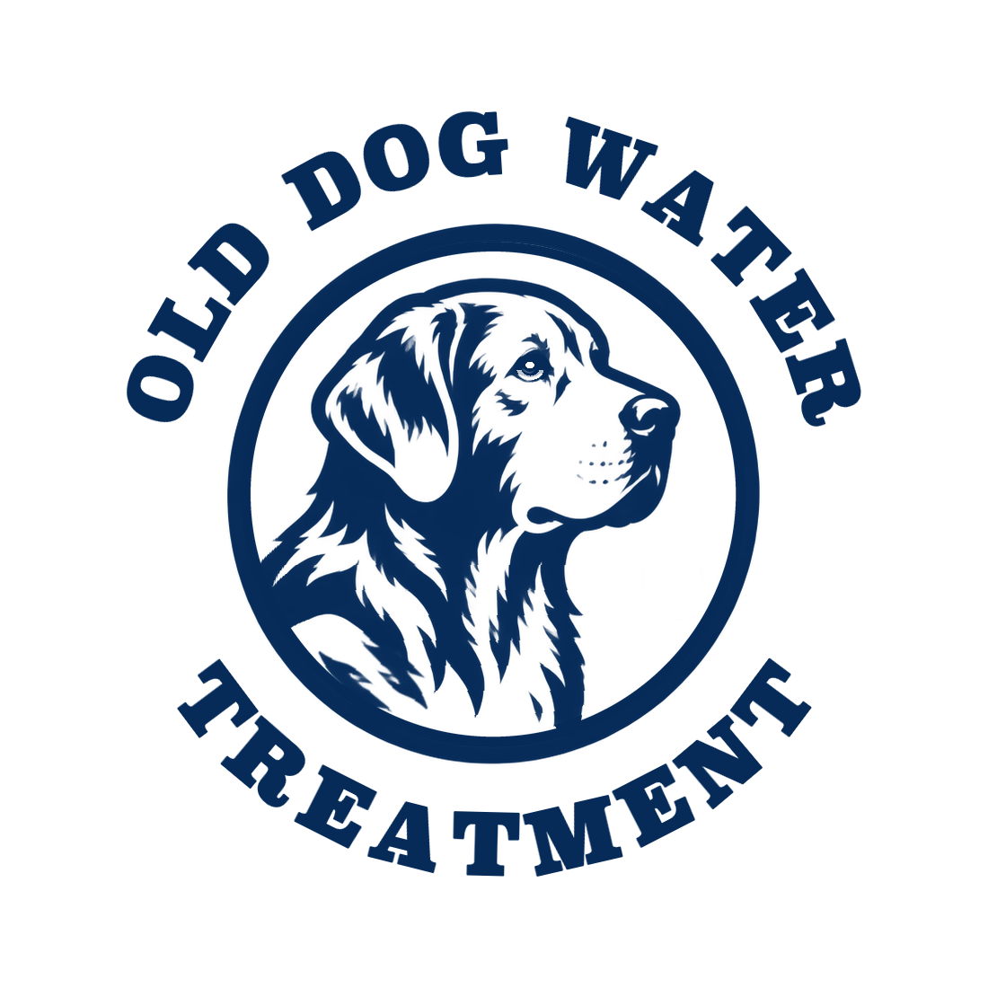 Old Dog Water Treatment dog emblem